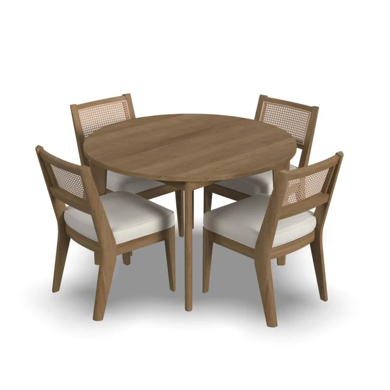Brentwood Light Oak Round Table and 4 Chairs