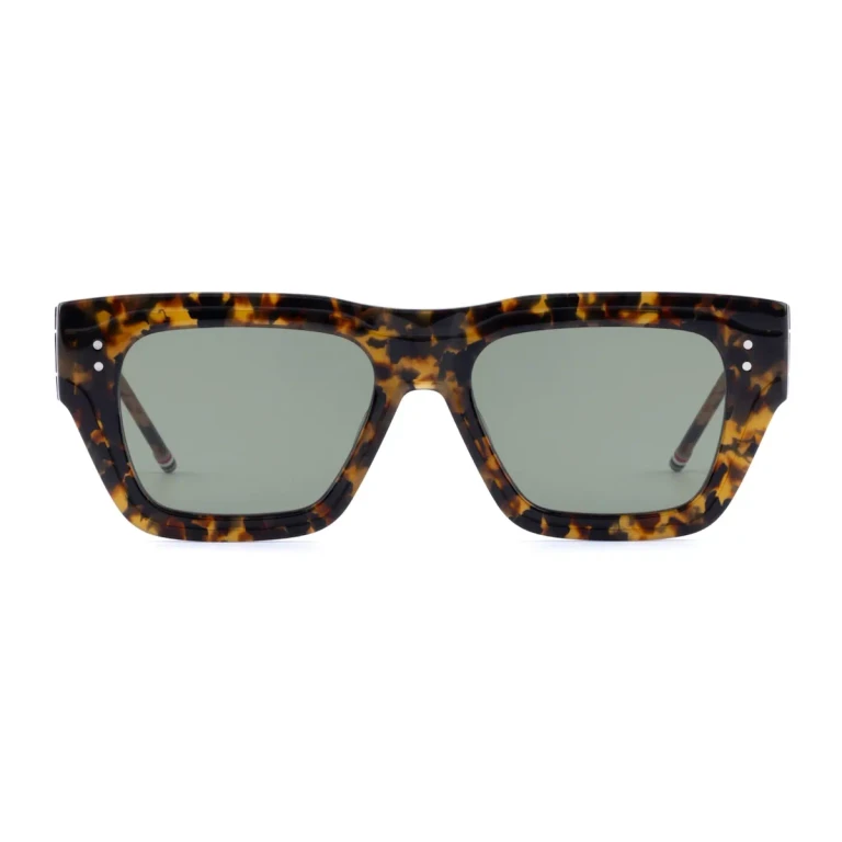 Thom Browne Rectangular / Dark Brown Sunglasses