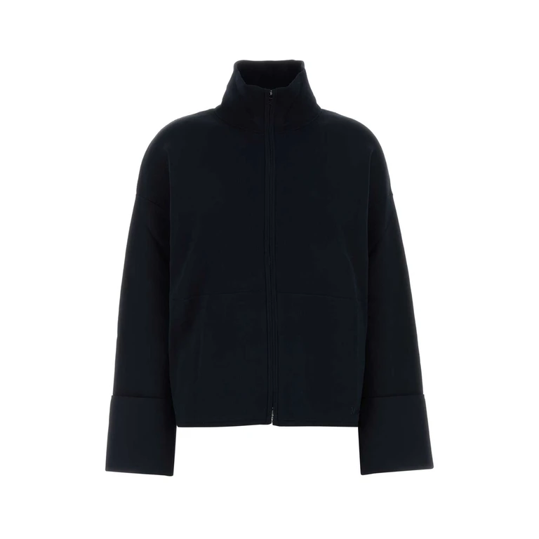 Max Mara Dark Blue Viscose Blend Formato Sweatshirt Blu Marino Exterior: Nylon Felpe - Women
