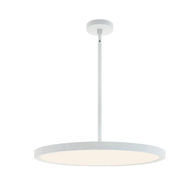 White LED Pendant from the Edge Round Collection