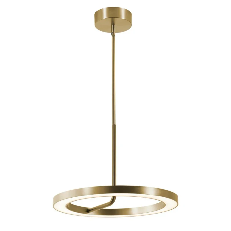 Light Antique Brass LED Pendant from the One Collection