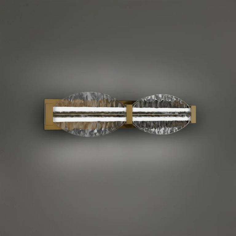 Aged Brass LED Bathroom Vanity Light from the Deco Collection