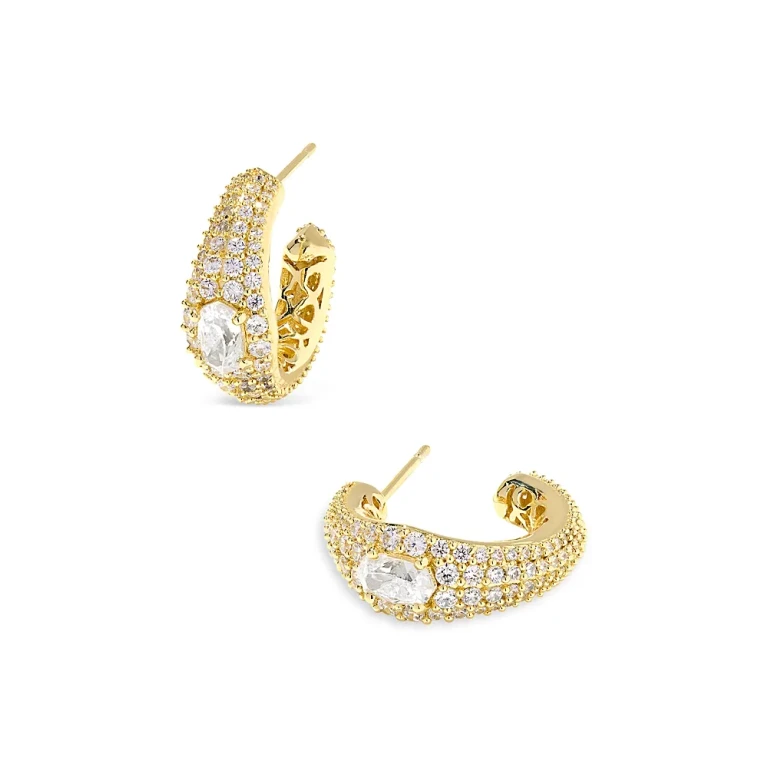 Kendra Scott Bella Crystal Open Hoop Earrings