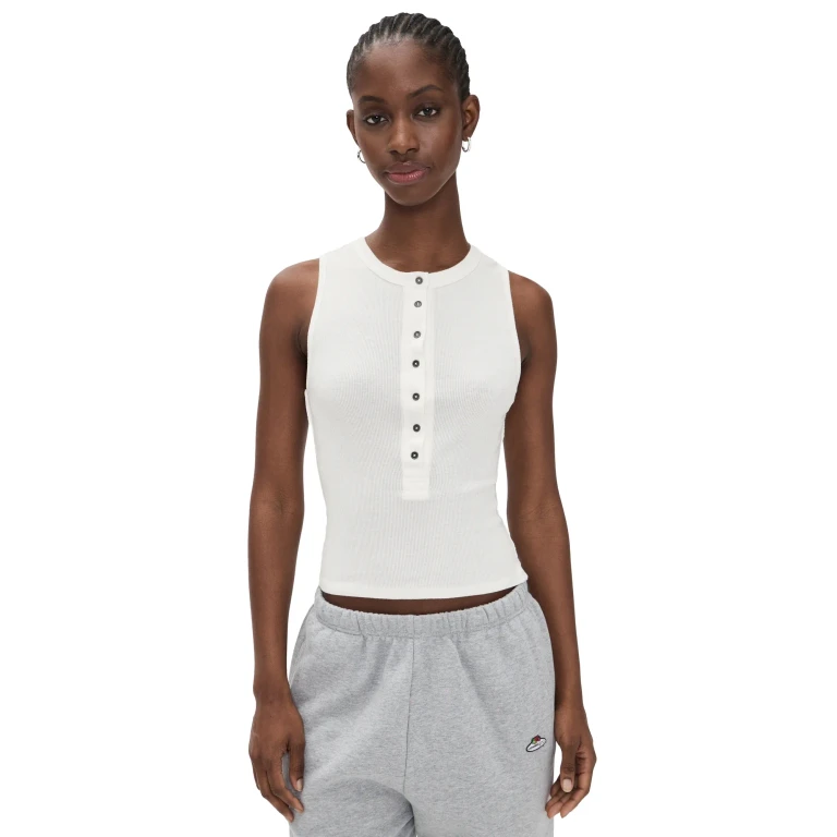 Free People Jamie Henley Tank Top Clean Ivory L