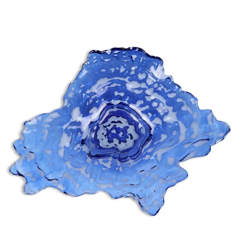 Vietri Ostrica Glass Blue Large Platter