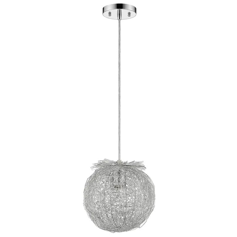 Polished Chrome One Light Pendant from the Distratto Collection