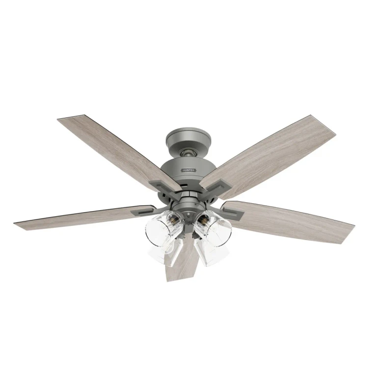 Matte Silver 52"Ceiling Fan from the Gatlinburg Collection