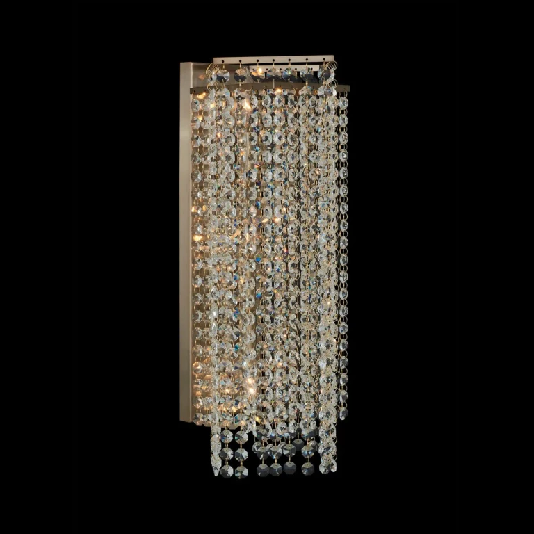 Brushed Champagne Gold Three Light Wall Sconce from the Cometa Collection