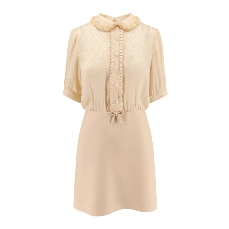 Valentino Robe Au Genou - Couleur Chair