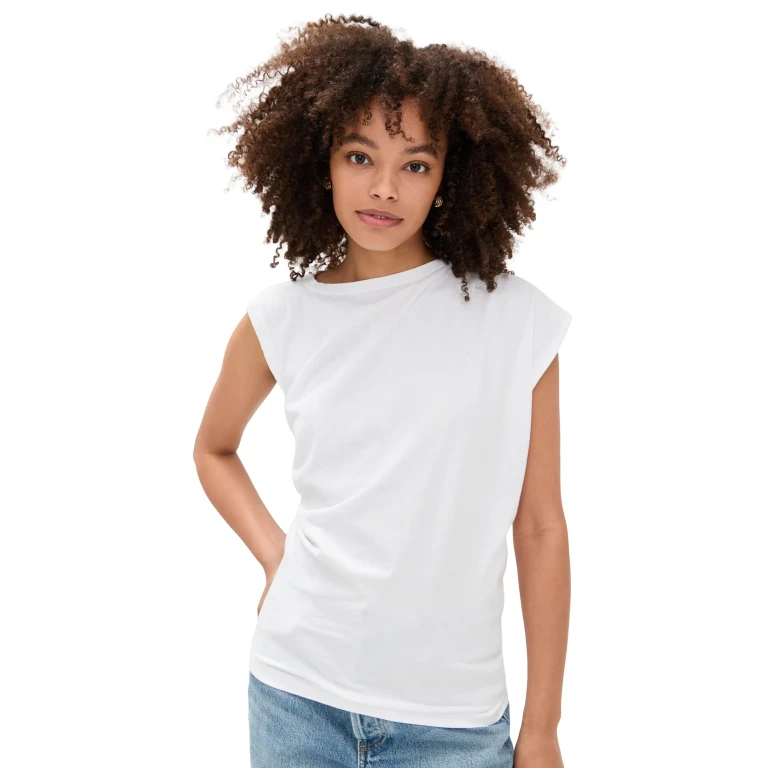 AGOLDE Beth Tee White XL