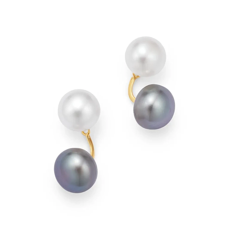 Cultured Freshwater Pearl Ear Jacket in 14K Yellow Gold