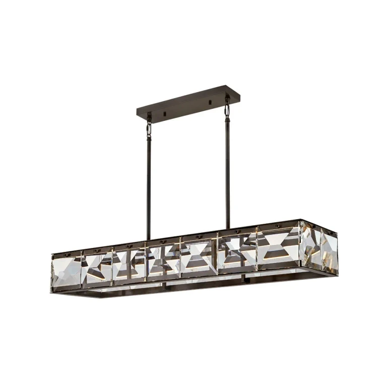 Black Oxide LED Linear Chandelier from the Jolie Collection