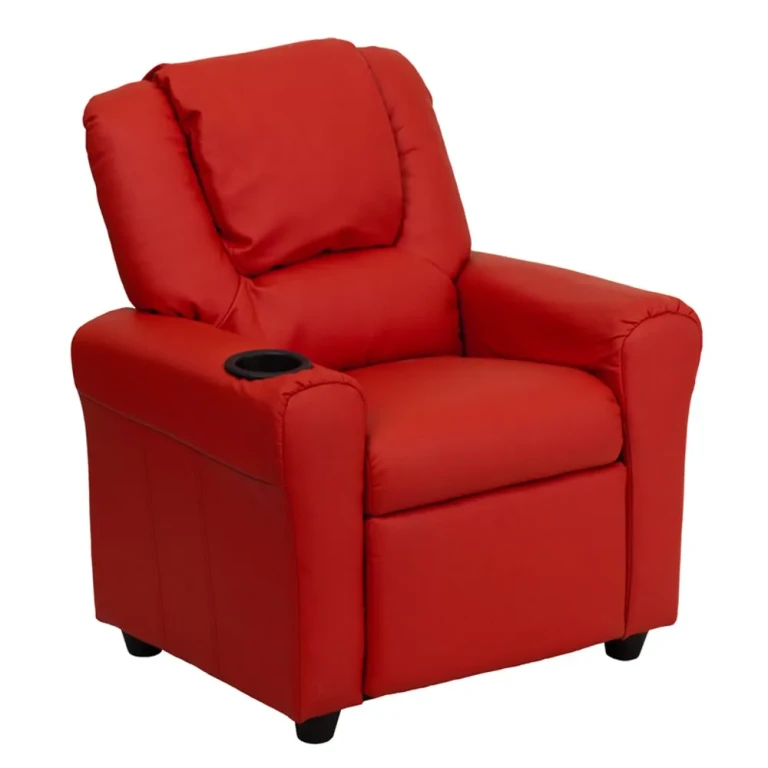 Mini Me Kids Red Recliner with Cup Holder