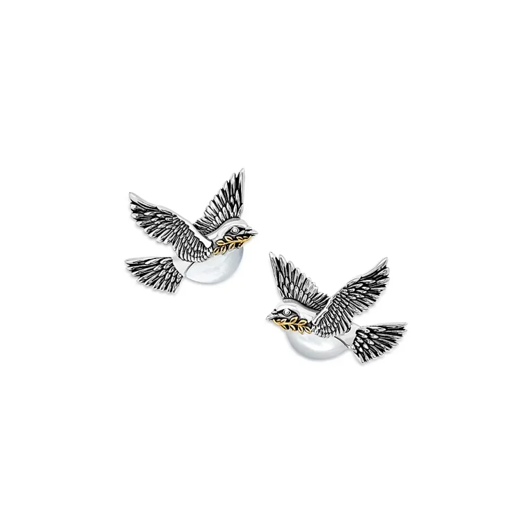 Peace Dove Sterling Silver Cufflinks
