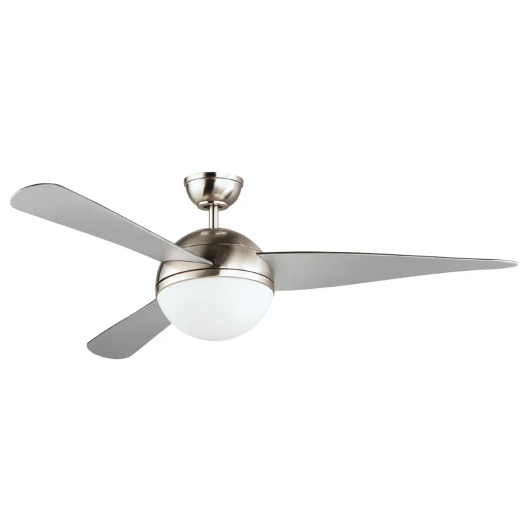 Satin Nickel 52"Ceiling Fan from the Cupola Collection