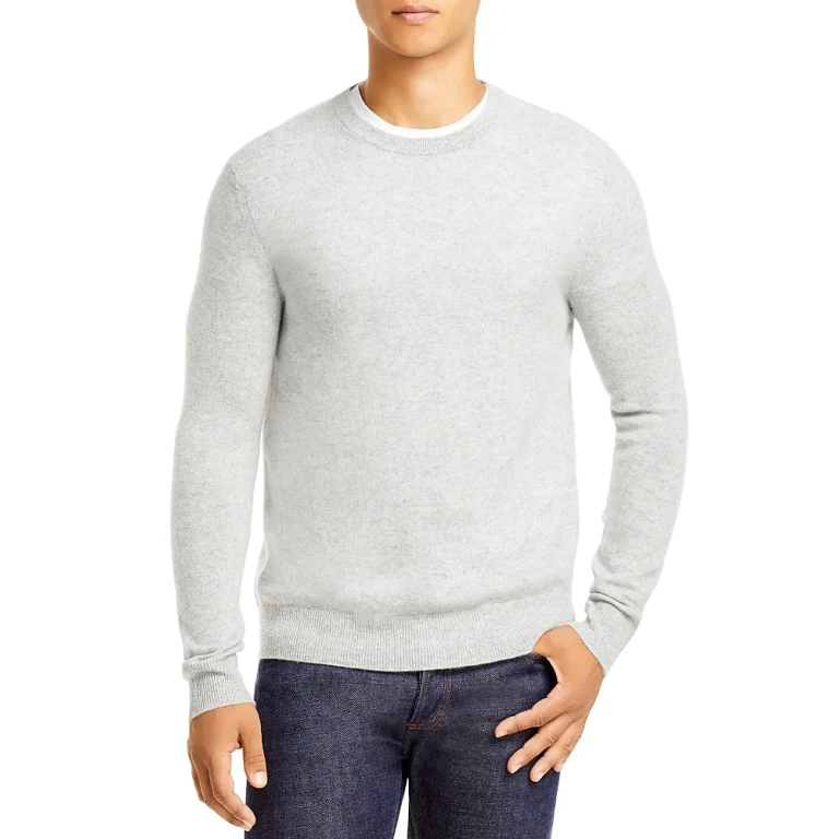 Dove Gray Cashmere Crewneck Sweater - Exclusive