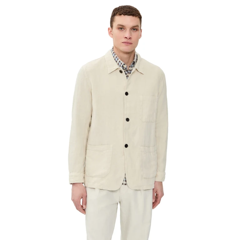 Portuguese Flannel Labura Linen Jacket Ecru M