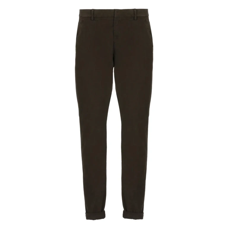 Dondup Gaubert Beige Trousers In Stretch Cotton