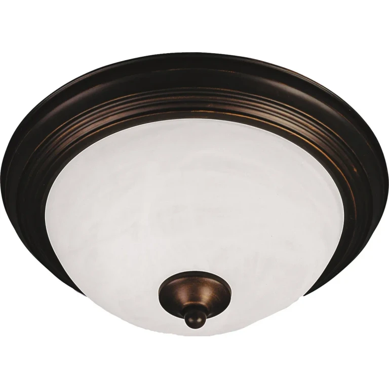 Oil Rubbed Bronze Three Light Flush Mount from the Essentials - 584x Collection