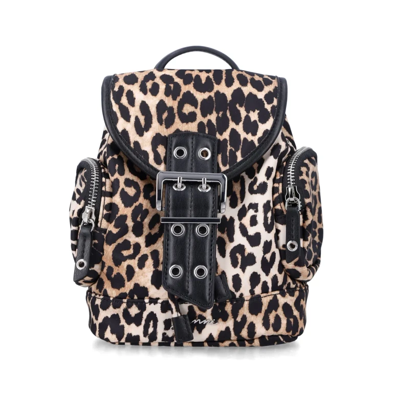 leopard nano backpack Print Recycled Polyamide Lining
