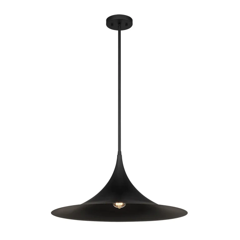Bowdin 1-Light Pendant in Matte Black