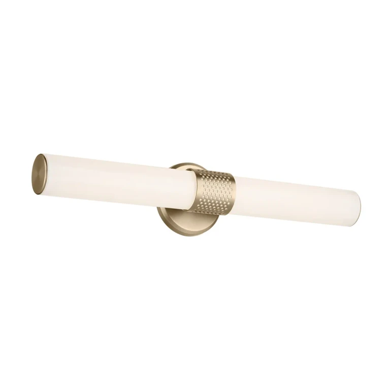 Champagne Bronze LED Linear Bathroom Vanity Light from the Sashi Collection