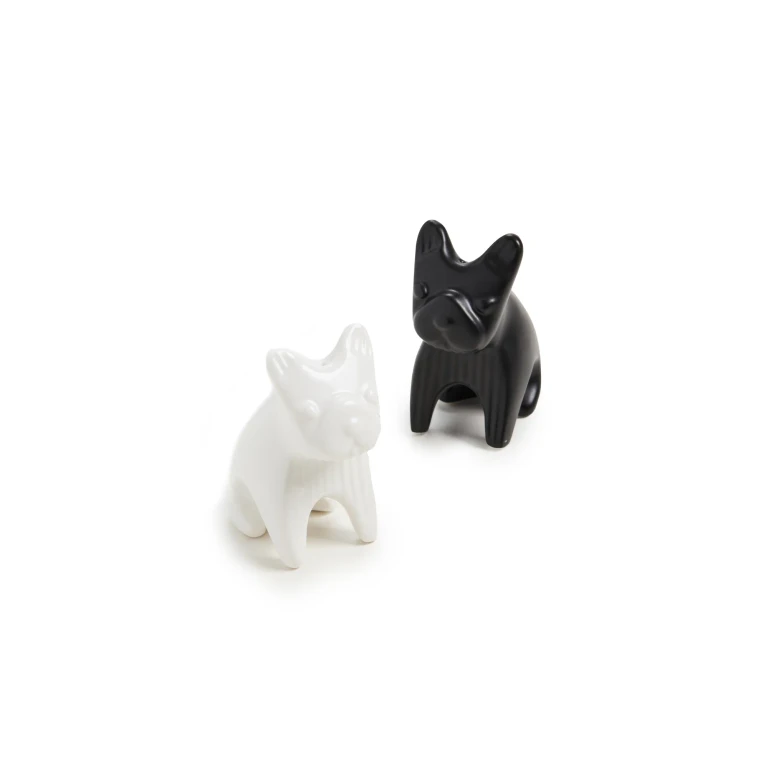 Jonathan Adler French Bulldog Salt and Pepper Shakers Black/White One Size
