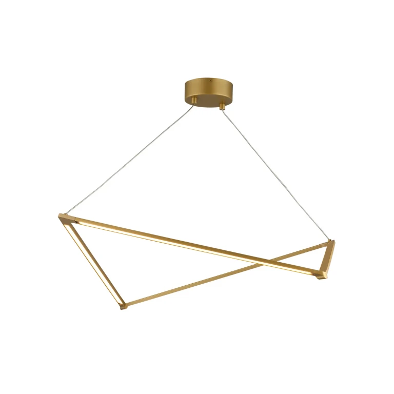 Satin Gold LED Linear Suspension from the Balto Collection