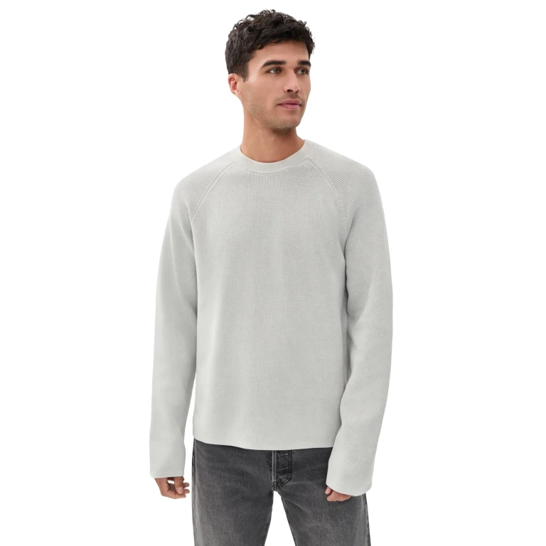 Theory Washed Crew Neck Trui Washed Vapor XL