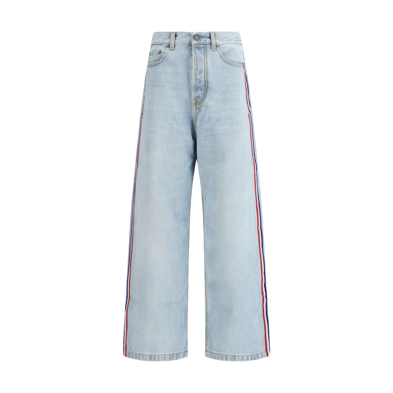Fiorucci Tricolor Stripe Baggy Jeans