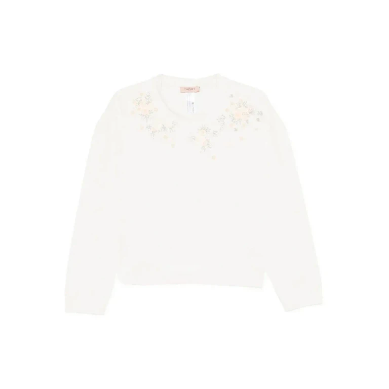 Twinset Pull Col Rond - Blanc