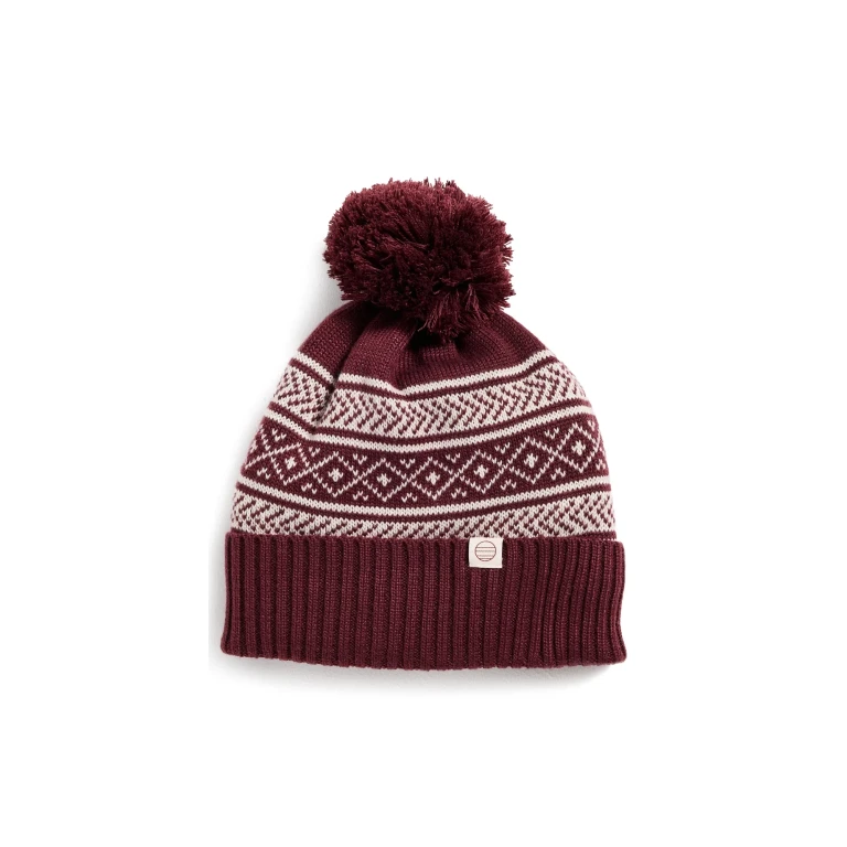 Marine Layer Fair Isle Pom Beanie Navy One Size