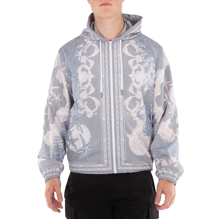 Versace Barocco Sea Hooded Windbreaker Jacket