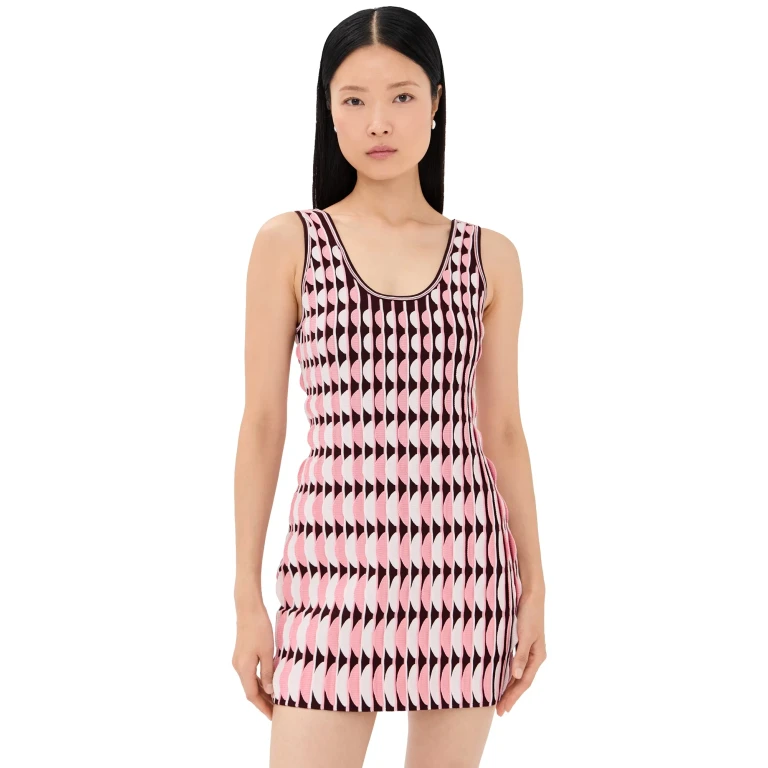 SIMKHAI Lorien Mini Dress Dusty Rose Multi XL