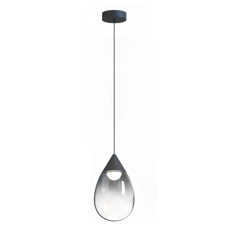 Black LED Pendant from the Dewdrop Collection