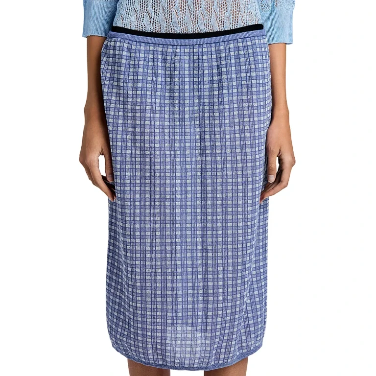 Proenza Schouler White Label Lori Plaid Knit Skirt