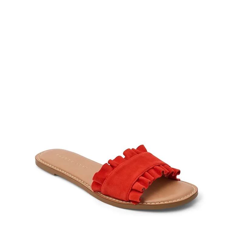 Jack Rogers Women's Rozette Ruffle Slides