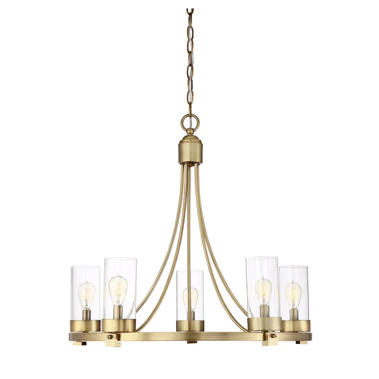 Trade Winds Ashland 5-Light Chandelier in Natural Brass - TW10018NB