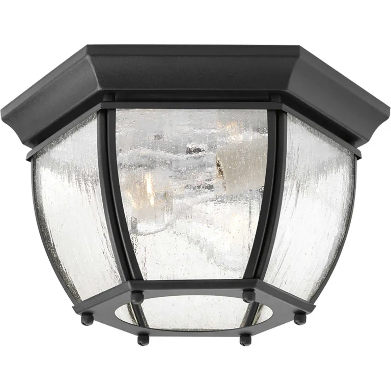Black Two Light Flush Mount from the Roman Coach Collection