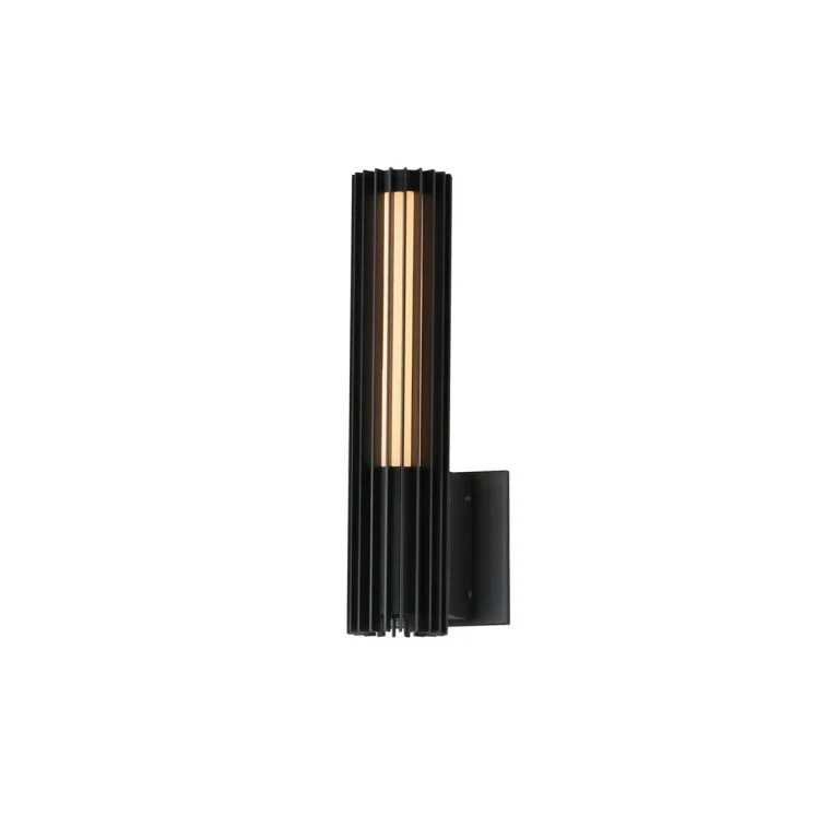 Black LED Outdoor Wall Sconce from the Citadel Collection