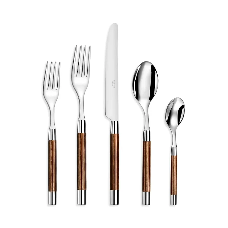 Capdeco Conty 5 Piece Natural Wood Place Setting