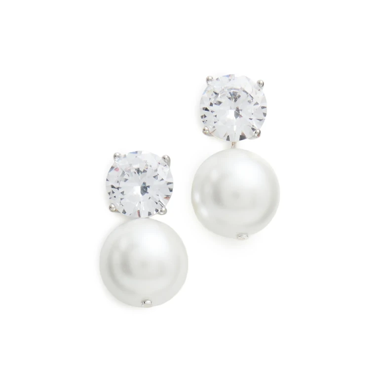 SHASHI Cleo Large Earrings Pearl One Size