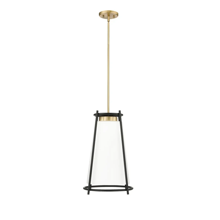 Vintage Brass One Light Pendant from the Milroe Collection