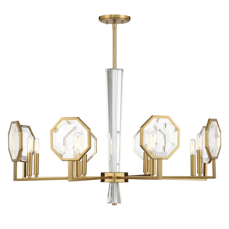Leighton 8-Light Chandelier in Warm Brass