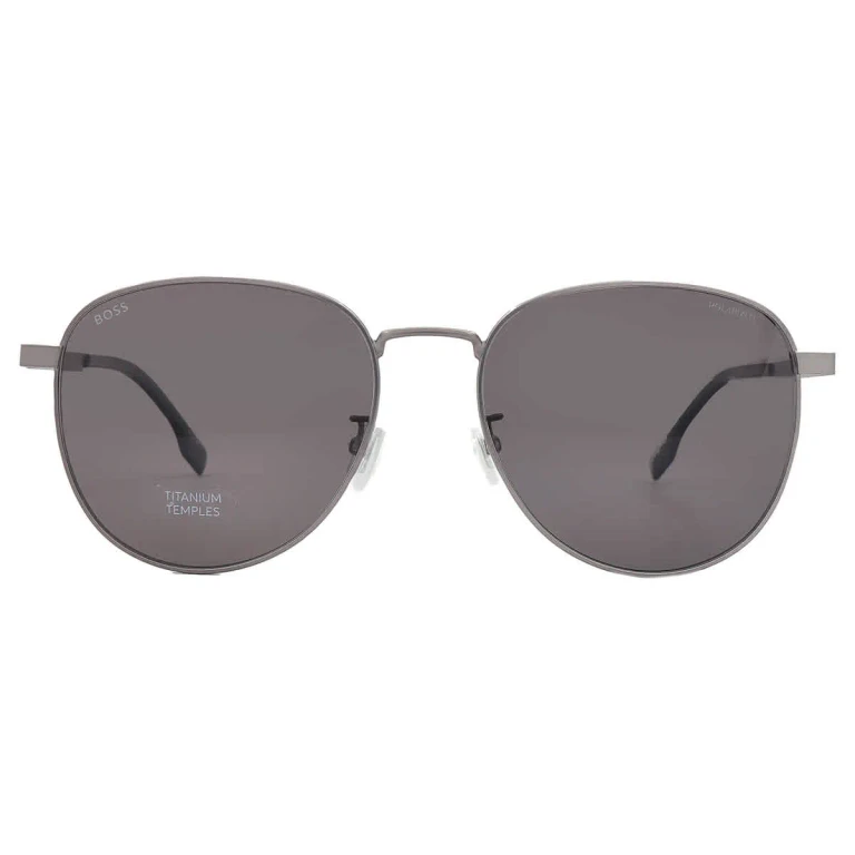 Hugo Boss Polarized Grey Pilot Mens Sunglasses BOSS 1536/F/S 0R80/M9 57