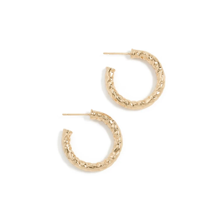 Jennifer Fisher Hailey Huggies Yellow Gold One Size