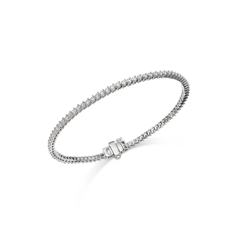 Certified Diamond Tennis Bracelet in 14K White Gold, 2.0 tcw