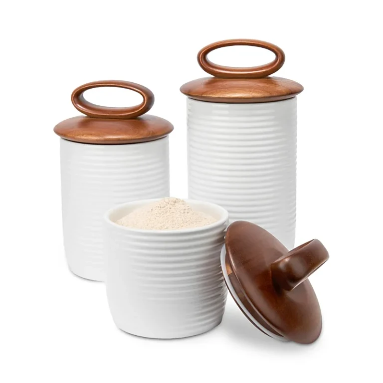 Nambe Breaking Bread Canisters, Set of Three