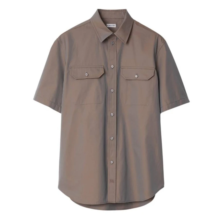 Burberry Equestrian Knight Motif Cotton Poplin Shirt