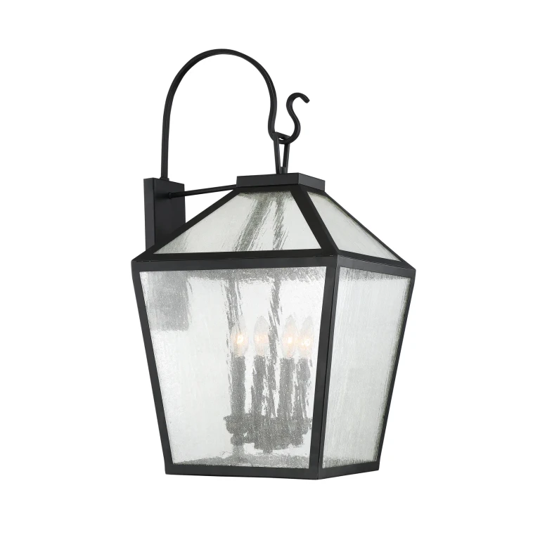 Savoy House Woodstock 4-Light 30.50" Outdoor Wall Lantern in Black - 5-102-BK